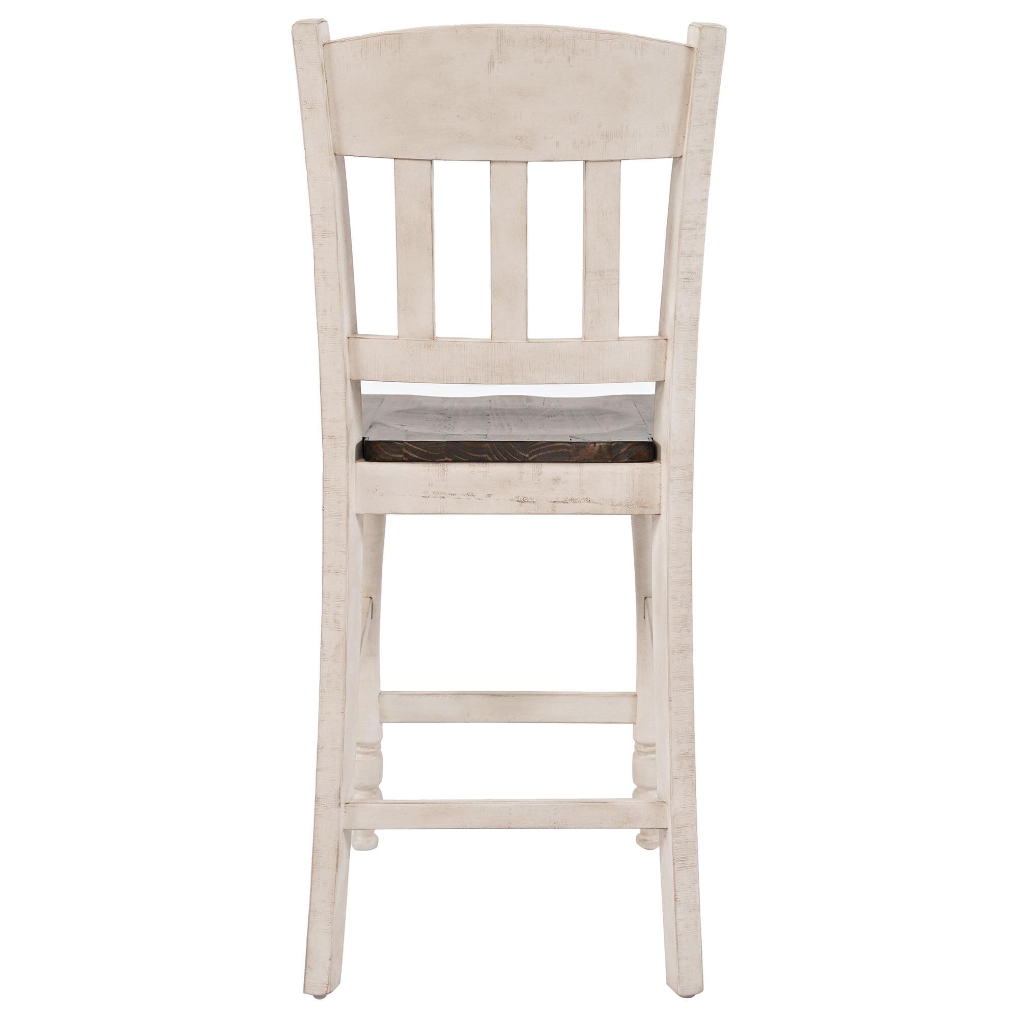 Madison county vintage white extendable store counter height dining room set