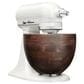 KitchenAid 5-Quart Tilt-Head Stand Mixer with Walnut Wood Bowl in Porcelain White, , large
