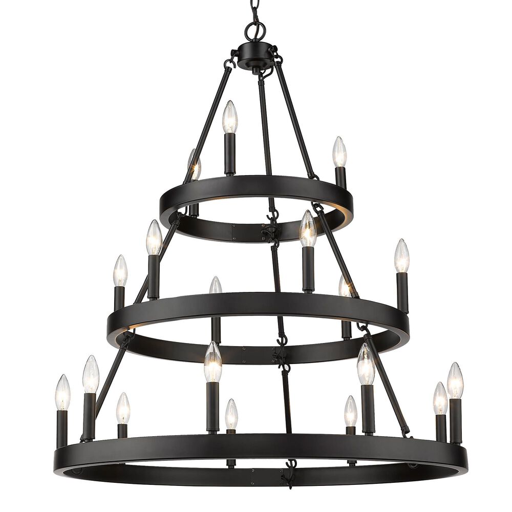 Golden Lighting Alastair 18-Light Chandelier in Matte Black, , large