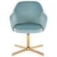 Lumisource Buena Swivel Accent Chair in Light Blue, , large