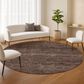 Dalyn Rug Company Soft Essentials Solid Fudge 8" Round Indoor/Outdoor Area Rug, , large