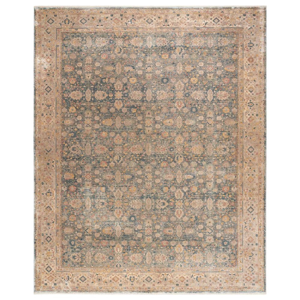 Nourison Luxurious 2" x 3" Ivory and Blue Area Rug, , large