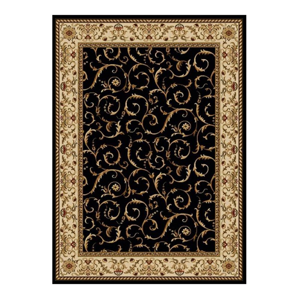 Radici USA Bergamo 1599 7'9" x 11' Black Area Rug, , large