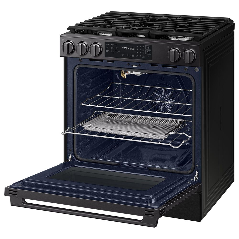 Samsung Bespoke 6.0 Cu. Ft. Smart Slide-In Gas Range with True Convection in Matte Black Steel, , large