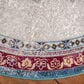 Safavieh Aria Oriental 6"6" Round Ivory and Navy Area Rug, , large