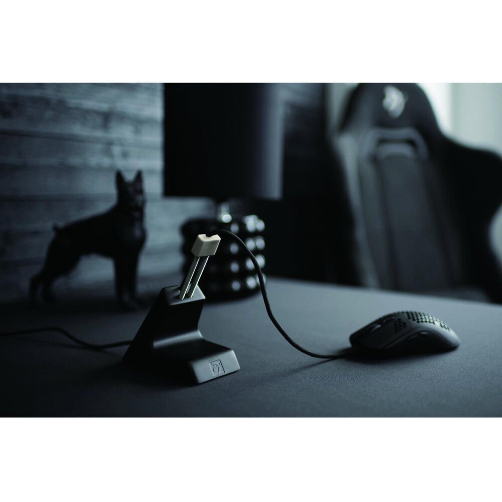 Arozzi Ancora Mouse Bungee with Snug Cord Holder, Rubber Feet, Extendable Spring, and Weighted for Stability - Black with Grey Accents, , large