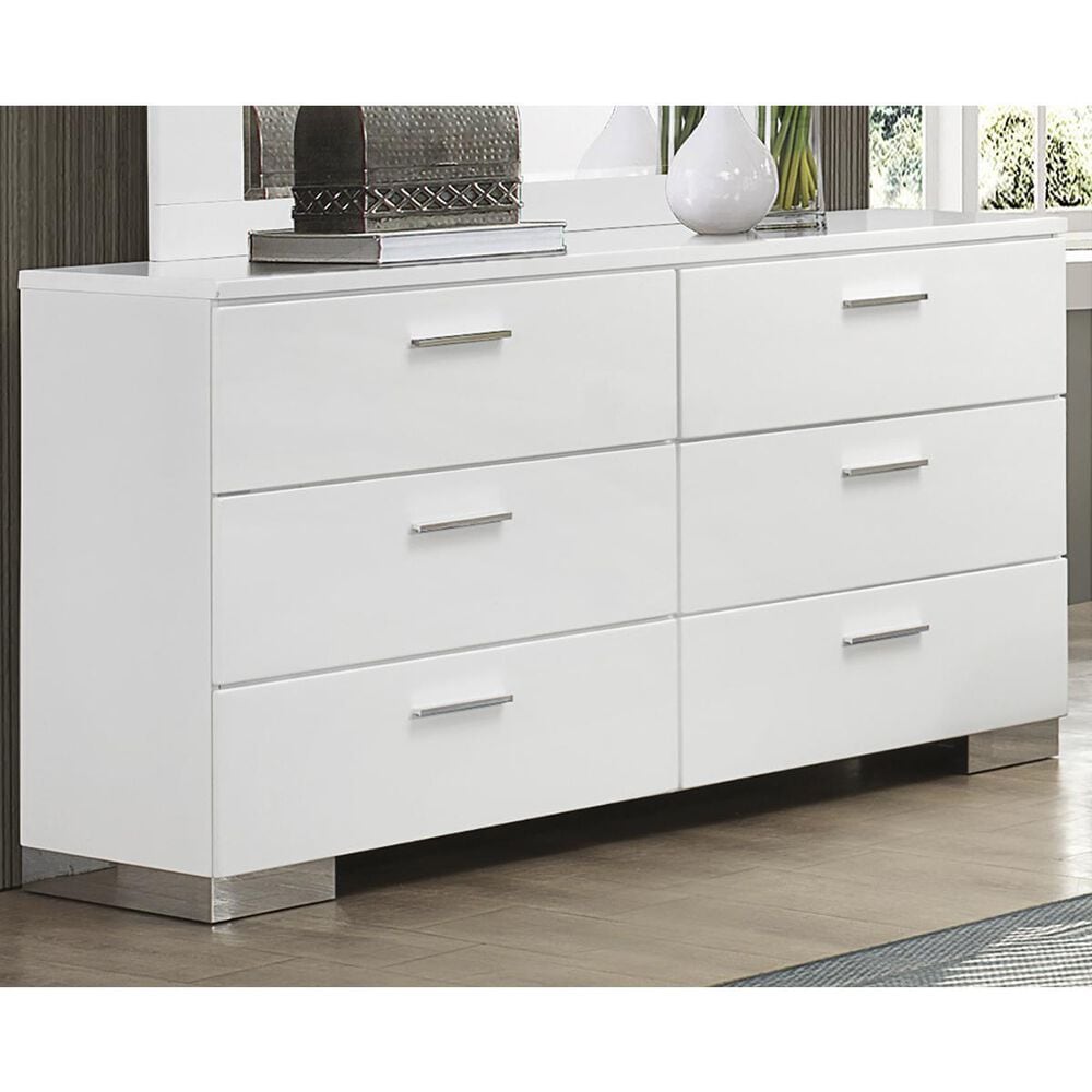 Pacific Landing Felicity Dresser in High Glossy White, , large