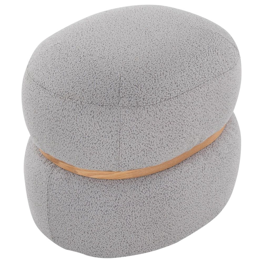 Lumisource Cinch Pouf Ottoman in Grey, , large