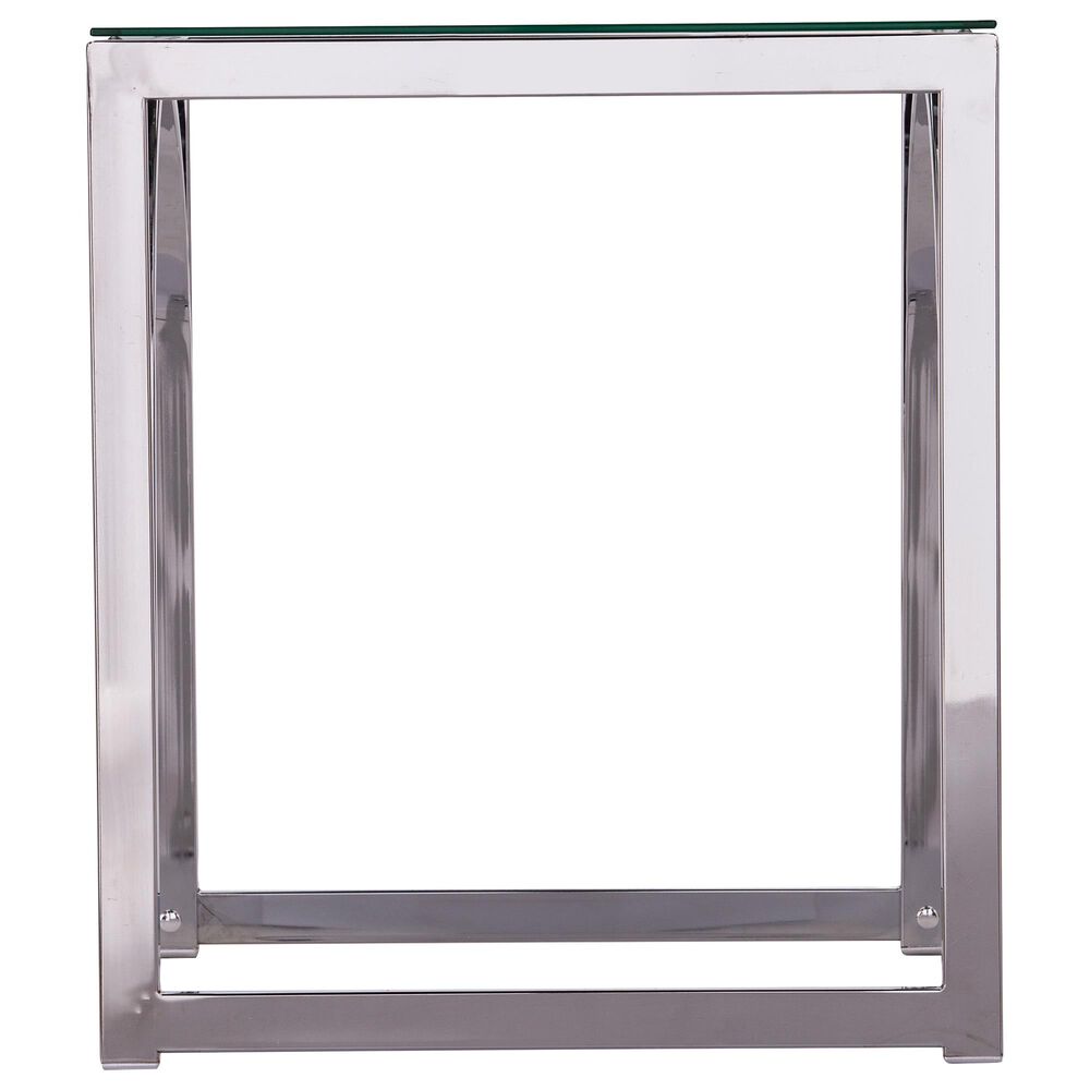 Southern Enterprises Stevenly End Table in Chrome, , large