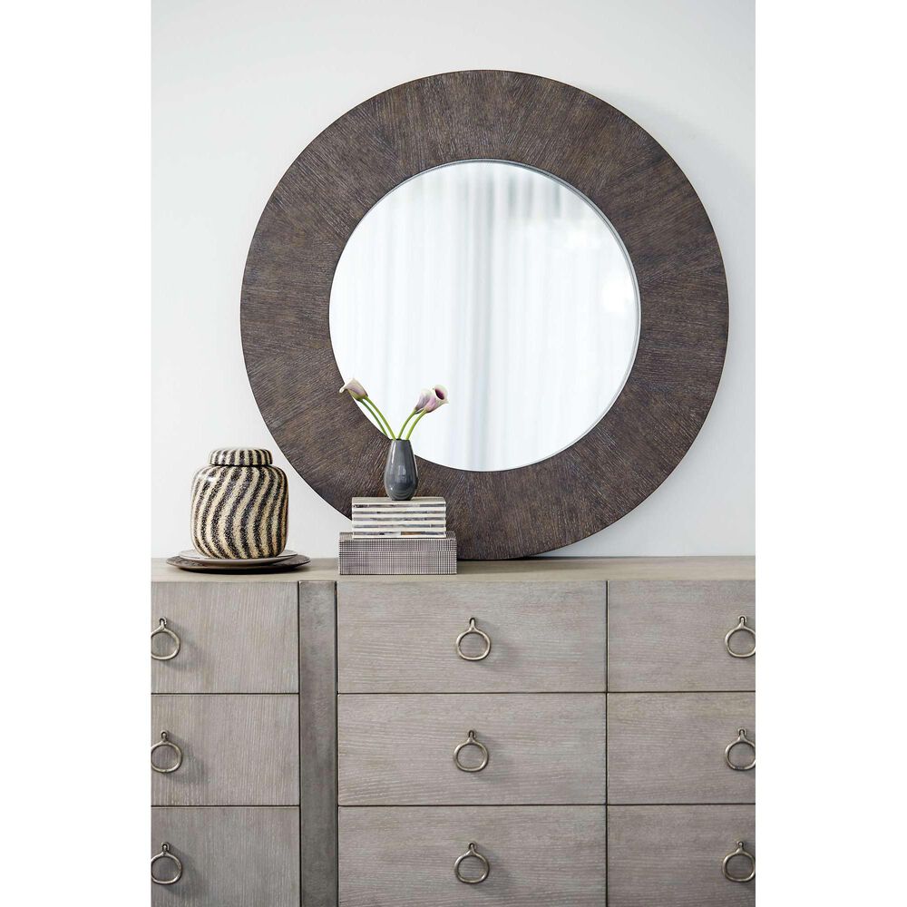 Bernhardt Linea 9-Drawer Dresser in Cerused Greige and Textured Graphite, , large