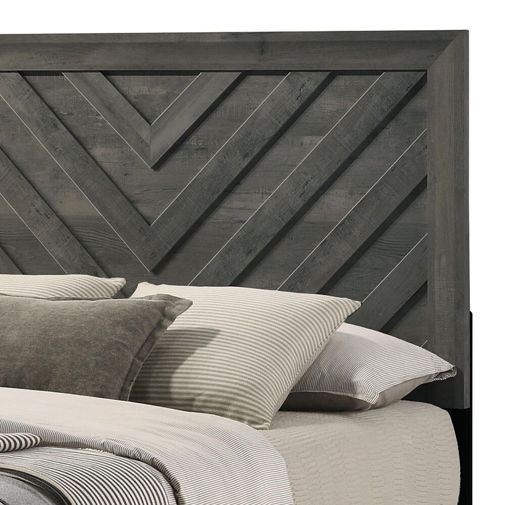 Crown Mark Valor Full Panel Bed in Grey, , large