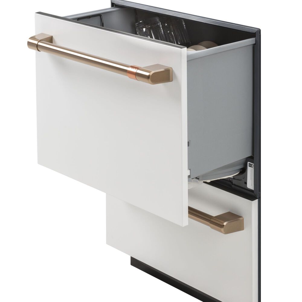GE Appliances 24" Double Drawer Dishwasher in Matte White Nebraska