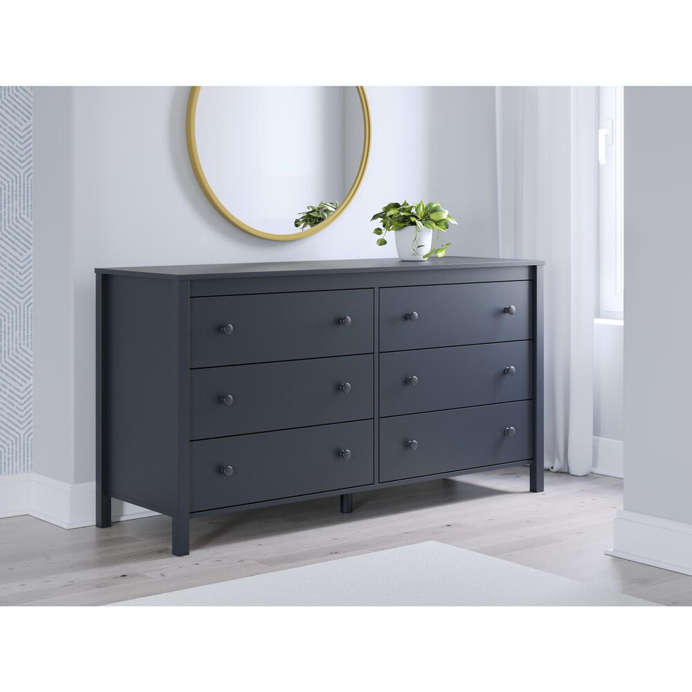 Ashley Simmenfort 6-Drawer Dresser in Navy Blue, , large