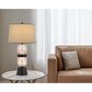 Cal Lighting Sesto Glass Table Lamp in Frosted Glass and Black, , large