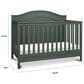 New Haus Charlie 4-In-1 Convertible Crib in Forest Green, , large