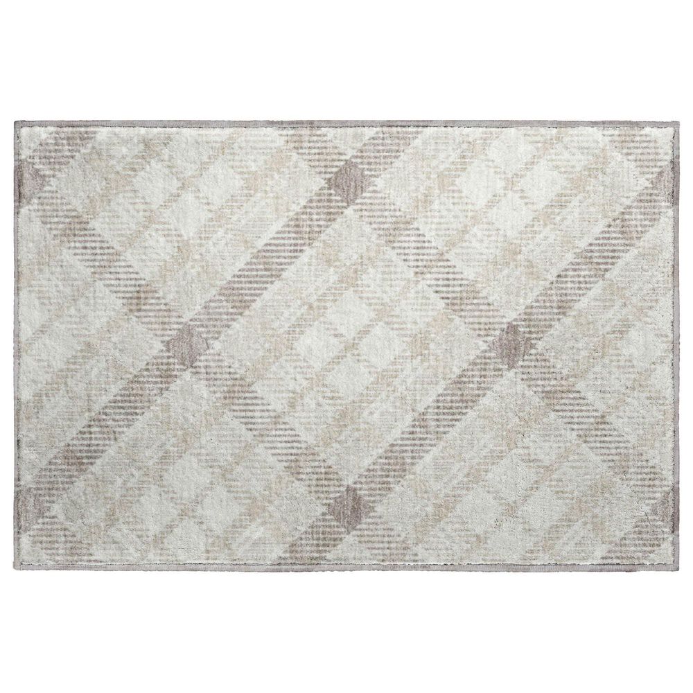 Dalyn Rug Company Soft Essentials Plaid Linen 1"8" x 2"6" Indoor/Outdoor Area Rug, , large