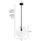 Hunter Sacha 1-Light Pendant in Natural Iron, , large