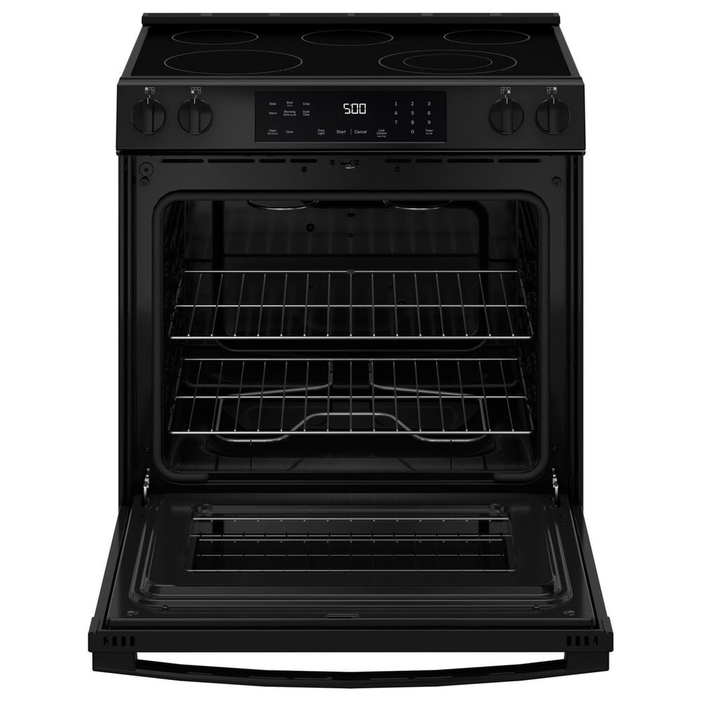 GE Appliances 30" Slide-In Electric Range with Crisp Mode in Black, , large