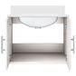 Lexora Home Geneva 24" Single Bathroom Vanity in Glossy White with 2 cm White Cultured Marble Top and Rectangular Sink, , large