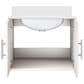 Lexora Home Geneva 24" Single Bathroom Vanity in Glossy White with 2 cm White Cultured Marble Top and Rectangular Sink, , large