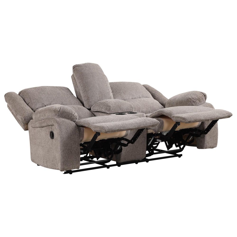 Furniture of America Hawkins 3-Piece Manual Reclining Living Room Set in Gray, , large