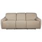 Superb Leather Power Motion Sofa with Power Headrest in Myrtle Light Grey, , large