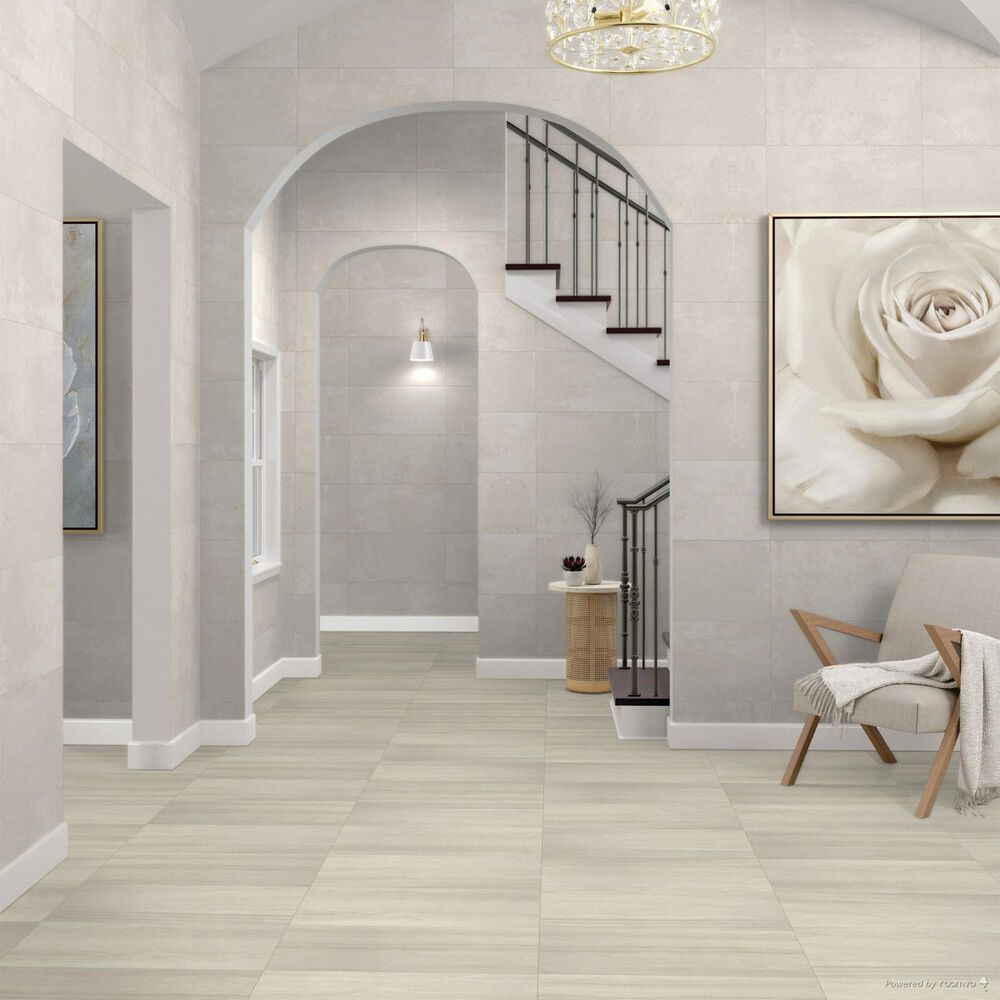 Dal-Tile Avery White 12&quot; x 24&quot; Porcelain Tile, , large