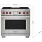 Wolf Appliances 6.3 Cu. Ft. Freestanding Dual Fuel Range with Natural Gas and Infrared Charbroiler in Black, , large