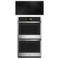 GE Profile 2-Piece Kitchen Package with 30" Built-In Double Wall Oven and 36" Electric Cooktop in Stainless Steel and Black, , large