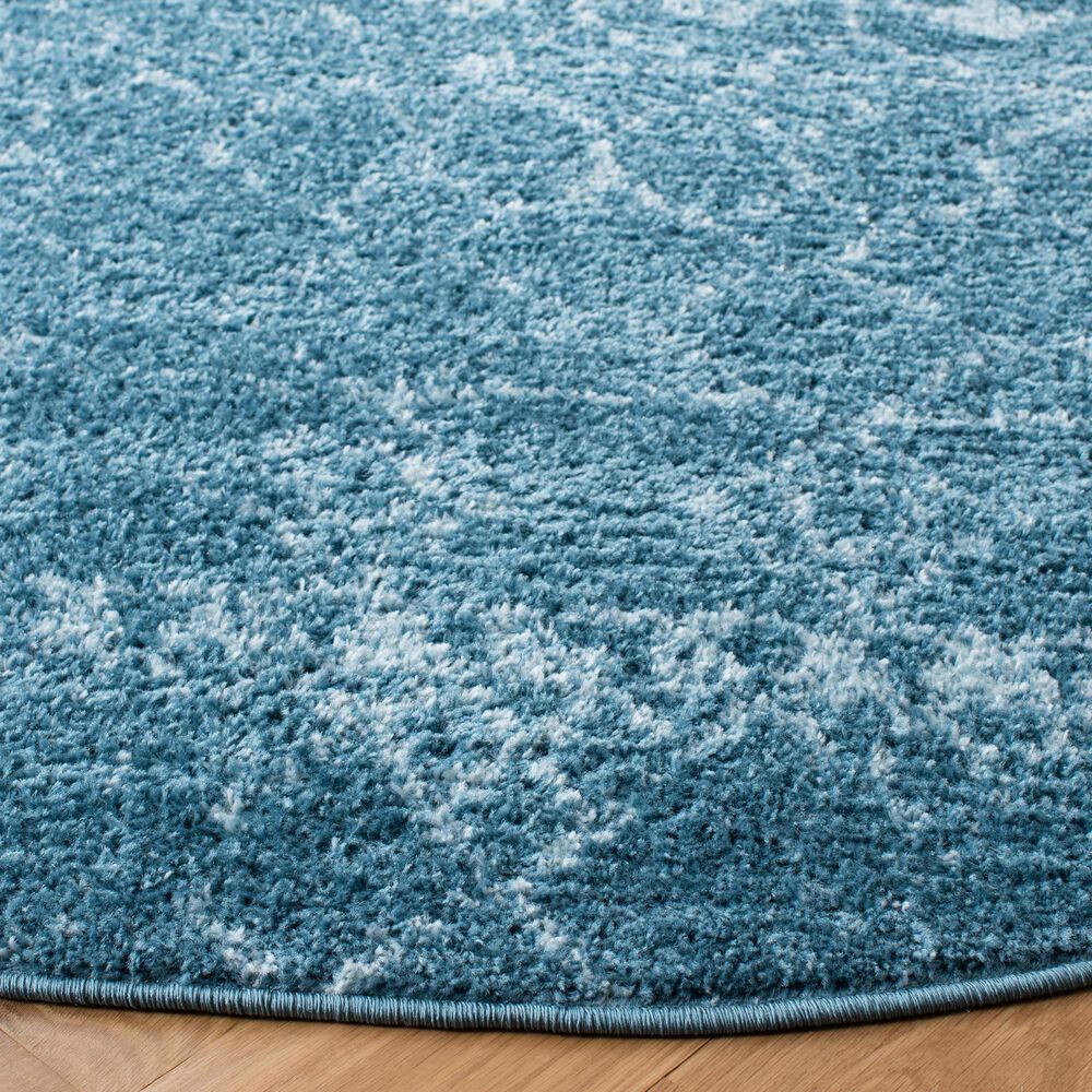 Safavieh Tulum 6&#39;7&quot; Round Turquoise and Blue Area Rug, , large