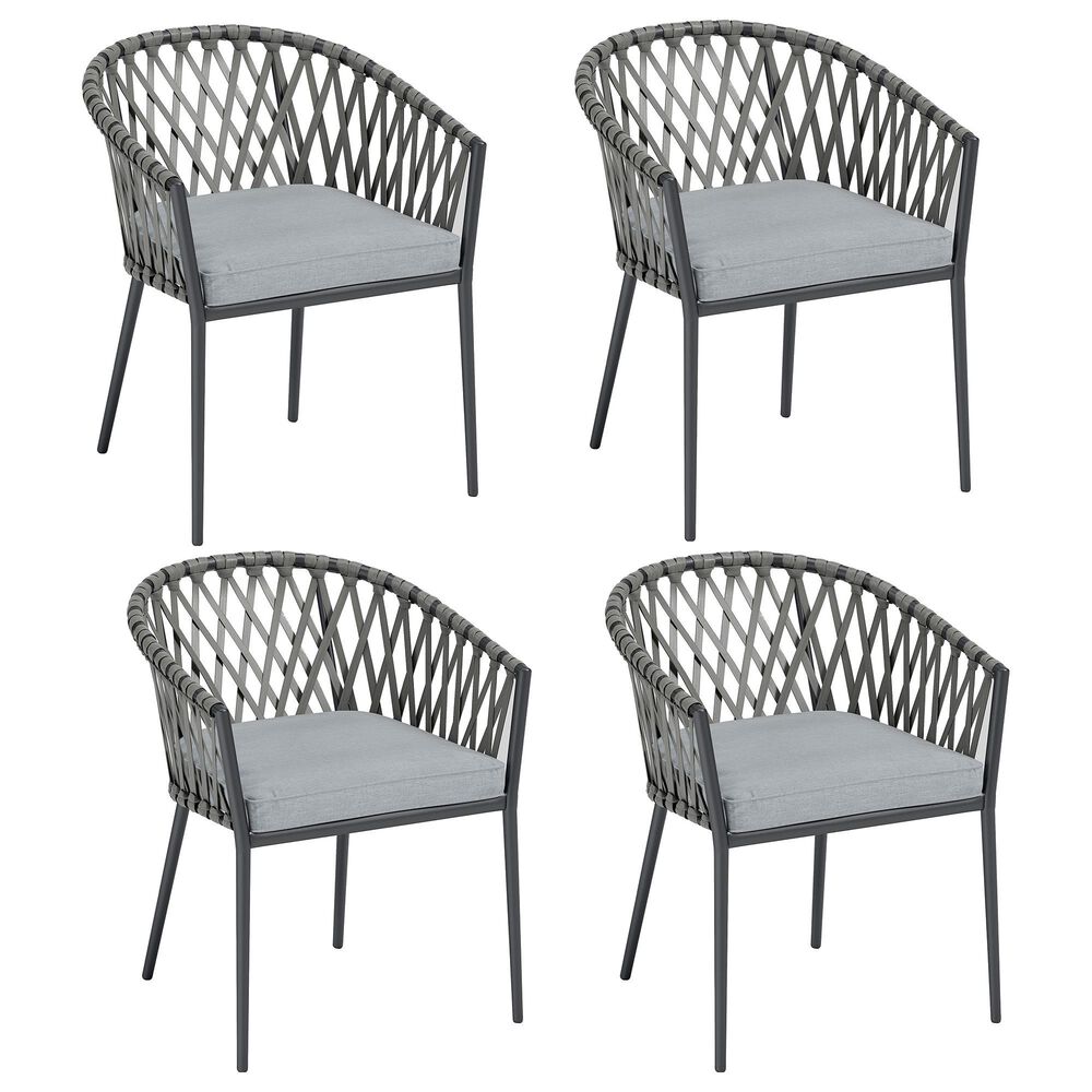 Signature Design by Ashley Palm Bliss Dining Chair in Gray (Set of 4), , large