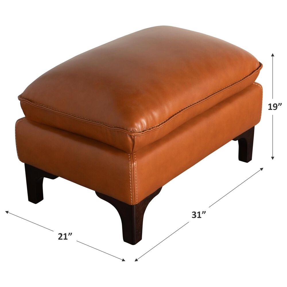 Sienna Designs Leather Ottoman in Everest Caramel, , large