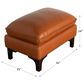 Sienna Designs Leather Ottoman in Everest Caramel, , large