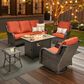 HOMLUX 5-Piece Patio Set in Orange, , large