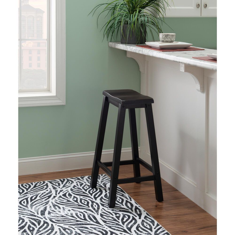 Linon Home Decor Beamon Bar Stool in Antique Black, , large