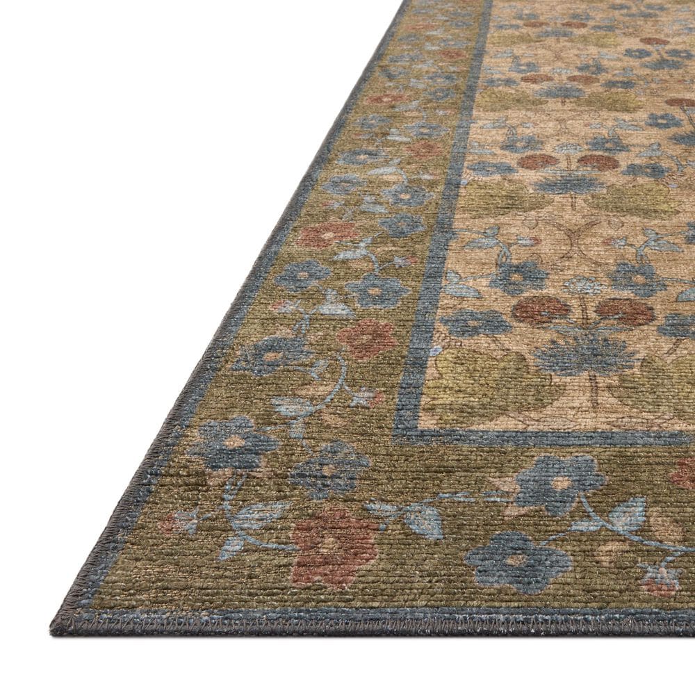 Rifle Paper Co. x Loloi Edinburgh Tan and Olive 10' x 14' Area Rug, , large