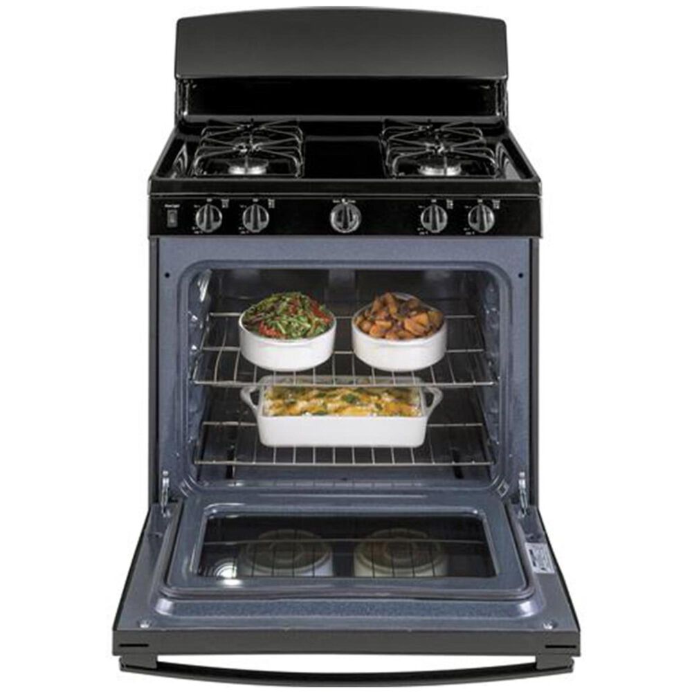GE Appliances 30" Freestanding Gas Range in Black NFM