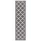 Safavieh Bermuda 2" x 8" Charcoal and Ivory Indoor/Outdoor Area Performance Rug, , large