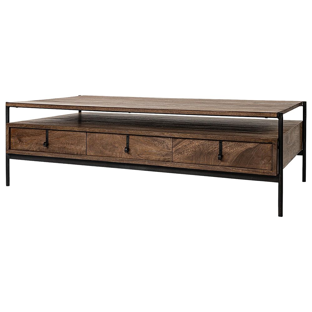 Mercana Glenn II Coffee Table in Dark Brown and Matte Black , , large