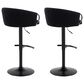 LumiSource Claire Swivel Adjustable Barstool with Black Velvet Upholstery in Black (Set of 2), , large