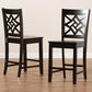 Baxton Studio Nicolette Counter Stool in Dark Brown (Set of 2), , large