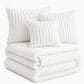 Hallmart Collectibles Ethan 4-Piece King Comforter Set in White, , large