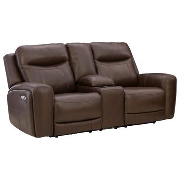 Ashley Gravier Power Reclining Loveseat with Console and Adjustable Headrest in Cordova, , large