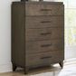 Urban Home Broderick 5 Drawer Chest in Wild Oats Brown, , large