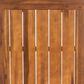 Hearth and Haven Della Outdoor Dining Table with Slatted Wood Top and Iron Frame in Teak, , large