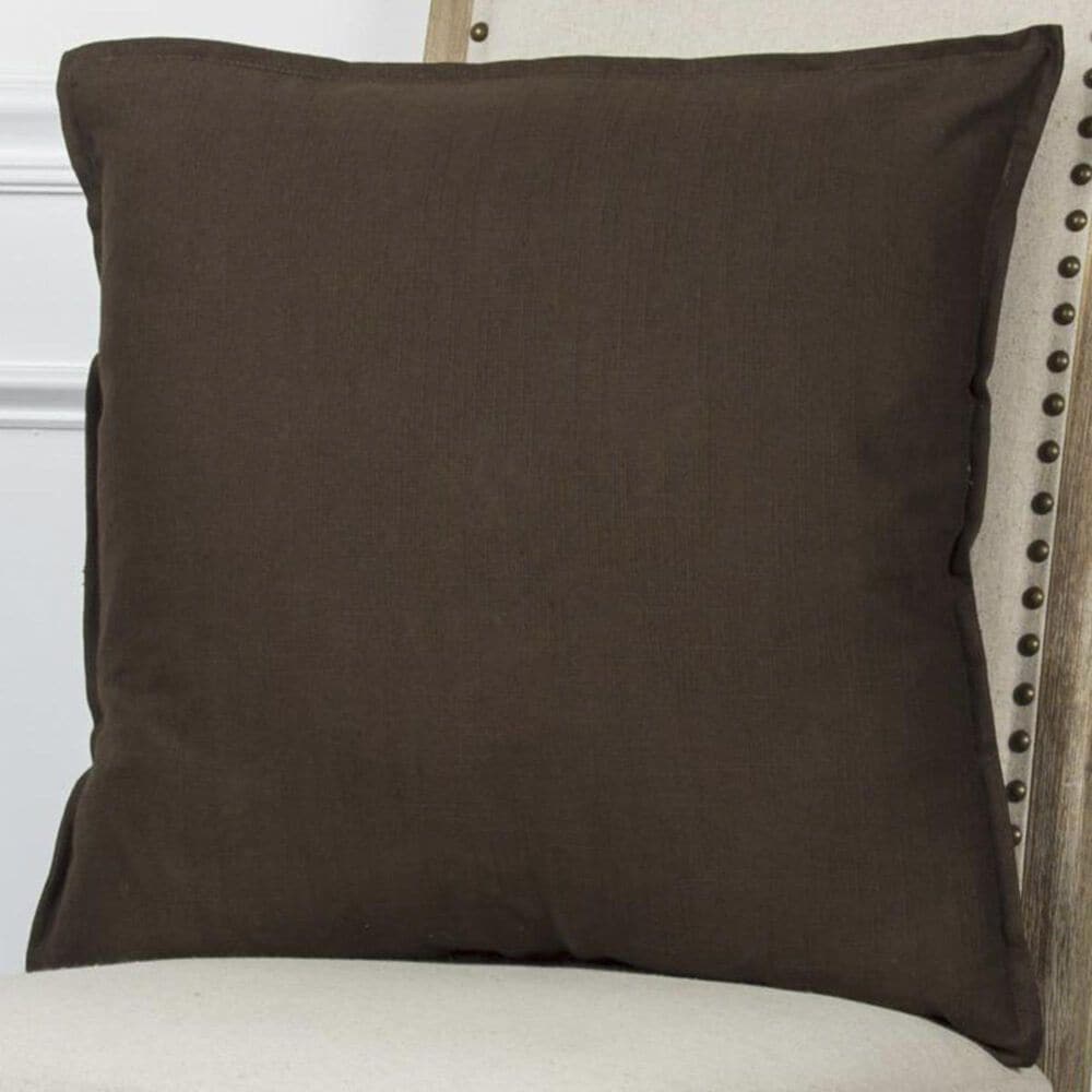 Rizzy Home 20" x 20" Pillow Cover in Solid Brown, , large