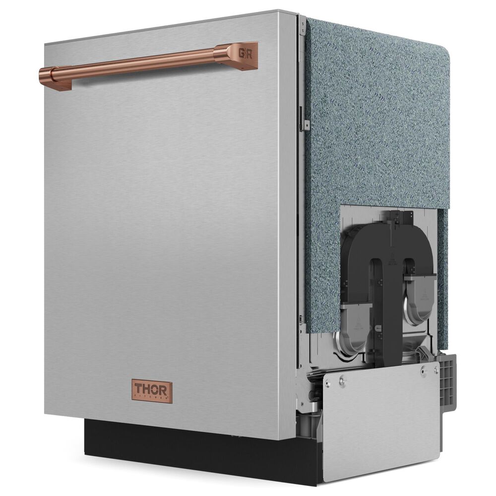 THOR KITCHEN Gordon Ramsay 24&quot; Built-In Dishwasher with Rose Gold Handle Kit in Stainless Steel, , large