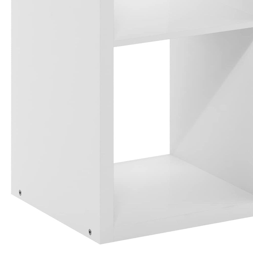 HOMLUX 2-Cube Reversible Open Back Bookshelf in White, , large