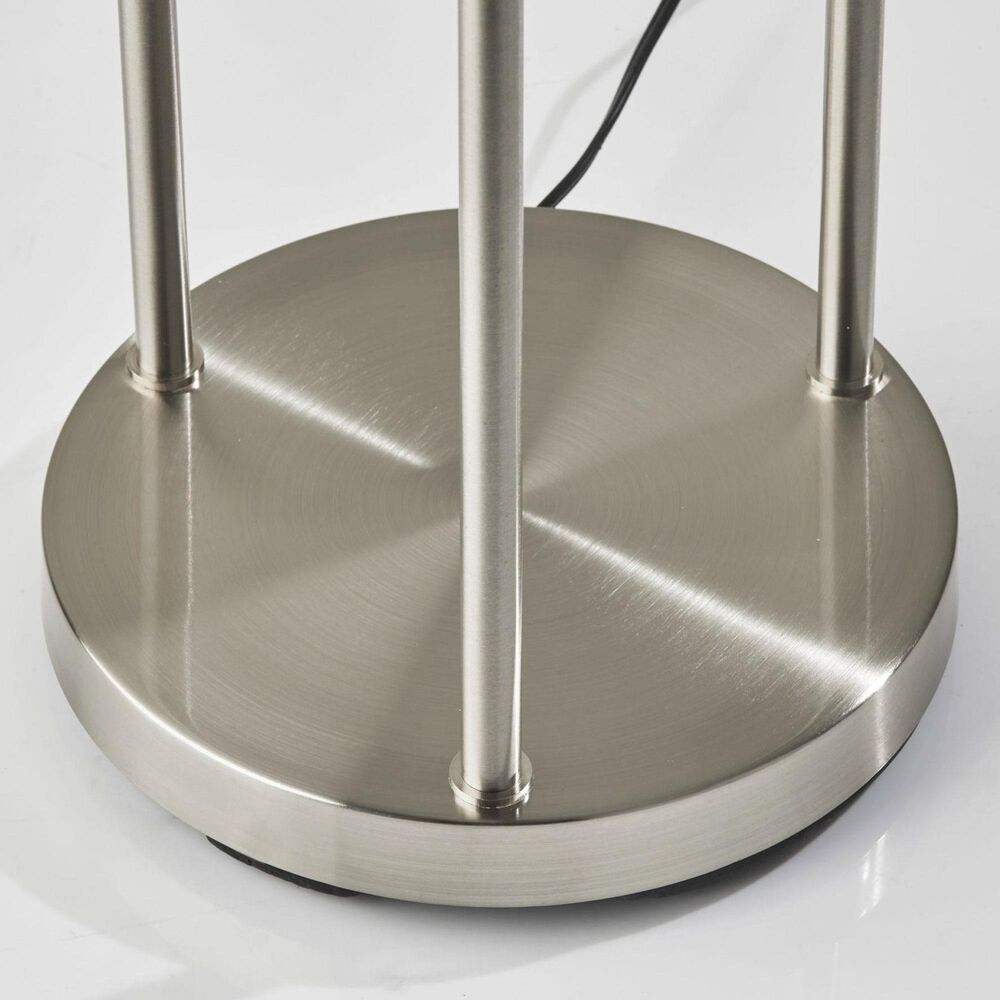 Adesso Trio Shelf Floor Lamp in Brushed Steel, , large