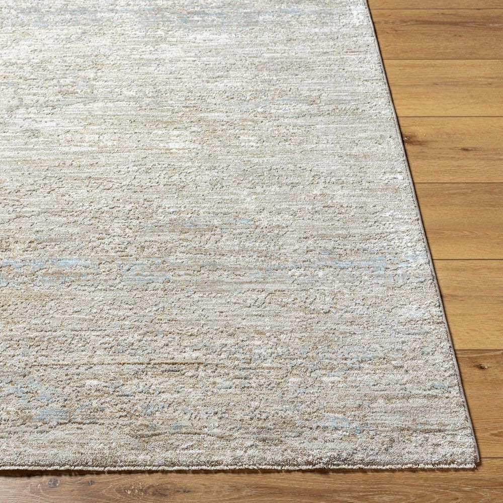 Surya Masterpiece Medium Gray, Light Gray, Cream and Ice Blue 6'7" x 9'6" Area Rug, , large